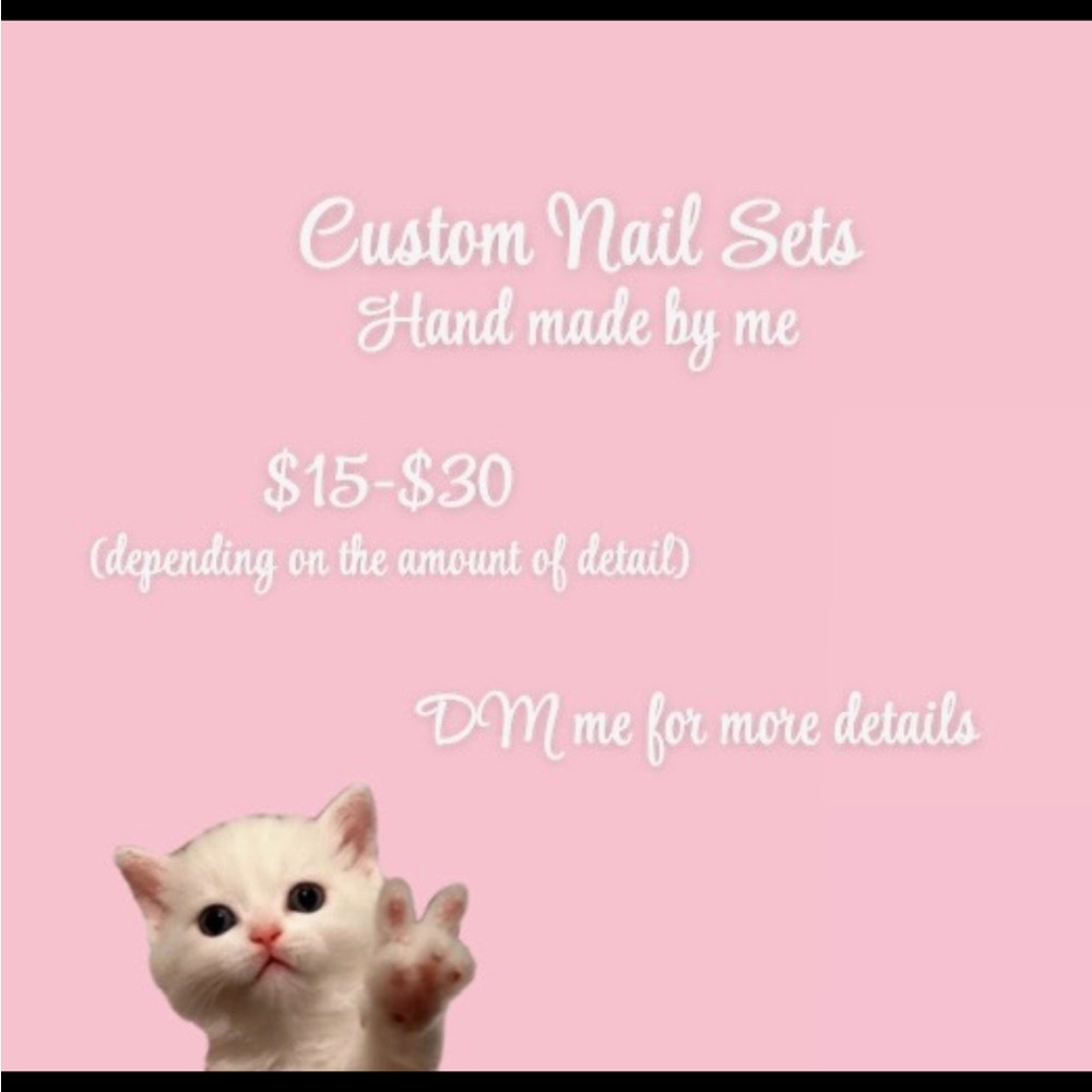 Custom Nail Sets - Pink